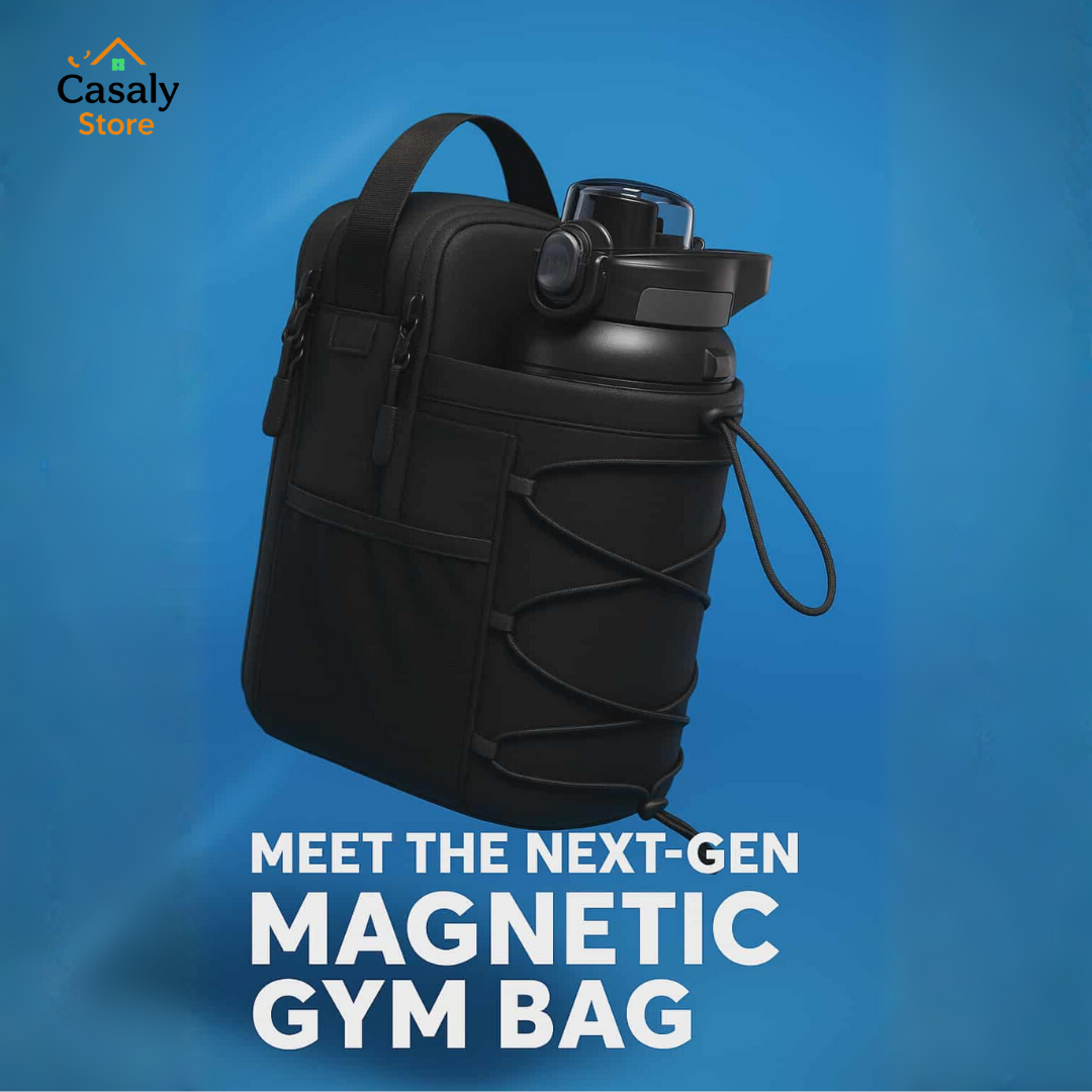 Magnoji® All-in-one strong magnetic gym bag with 4 Strong Magnets Portable Gym Bags for 64 Oz Mug