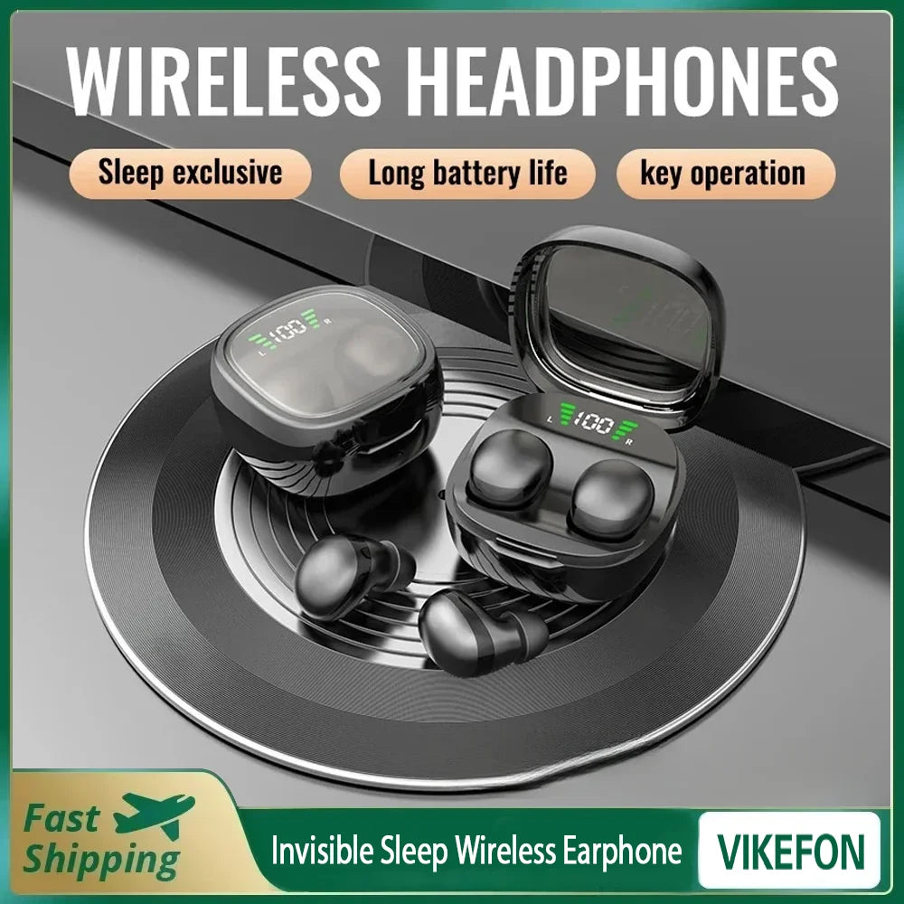 Mini 5.3 Wireless Bluetooth Headset Small Earbuds Sleep Work Sports Invisible Headphones HD HIFI Bass Sound Quality Earphones