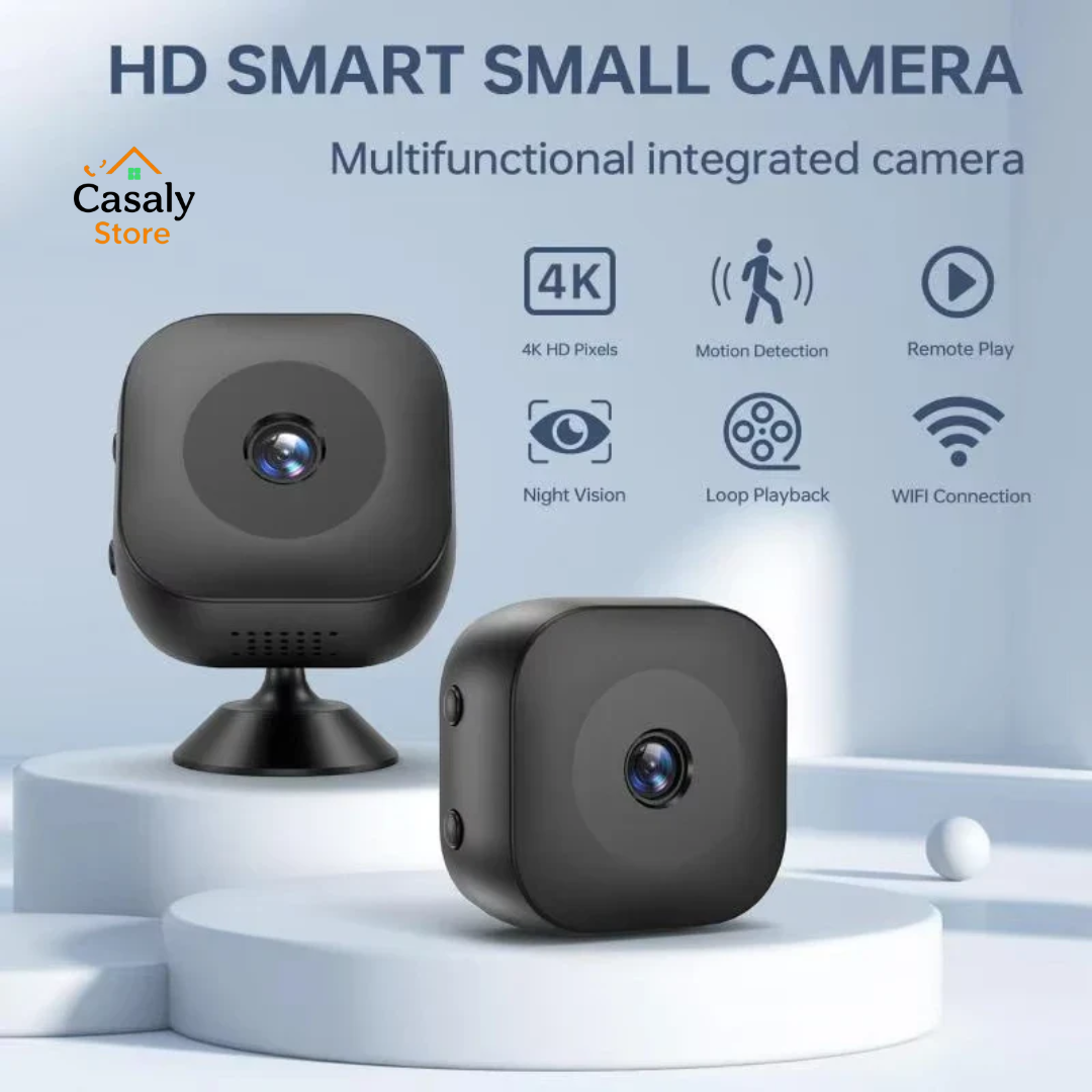 4K Mini Security Camera – High-Definition Waterproof WiFi Monitor with Motion Detection and Full-Color Night Vision