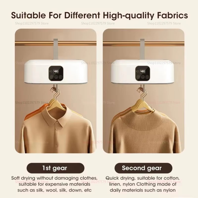 Mini Portable Dryer Foldable Electric Dryer Apartment Portable Dryer Travel RVS with Dryer Bag and Time Set Travel Style