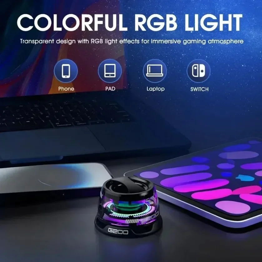 Portable Bluetooth Speaker G200 RGB Lighting Magnetic Speaker BT5.0 Mini Sound Box 7 Hours Playback Phone Holder