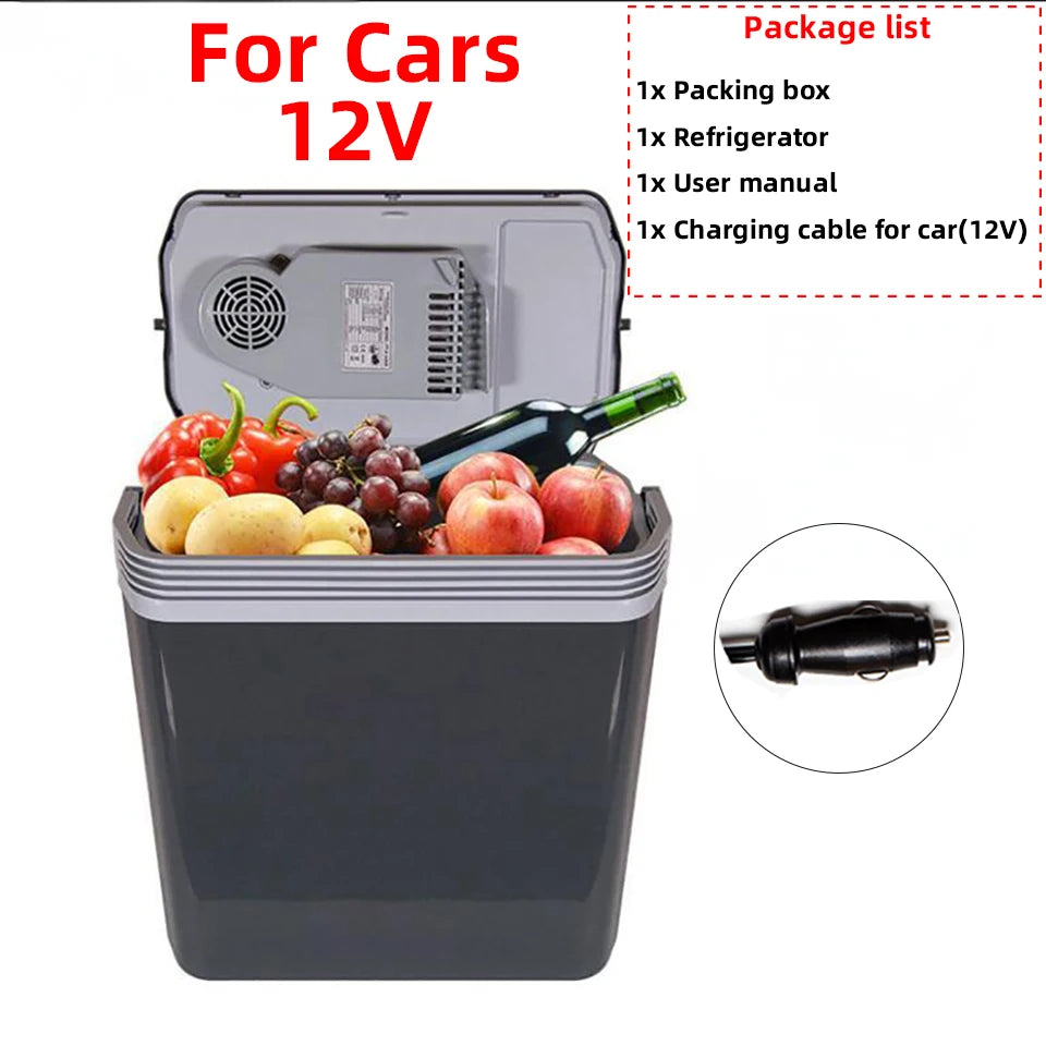 Yannice CAR Refrigerator Mini Portable Fridge 25L High-Capacity 12V 220 Vrefrigerator Machine Car Use Household Use Camping Use