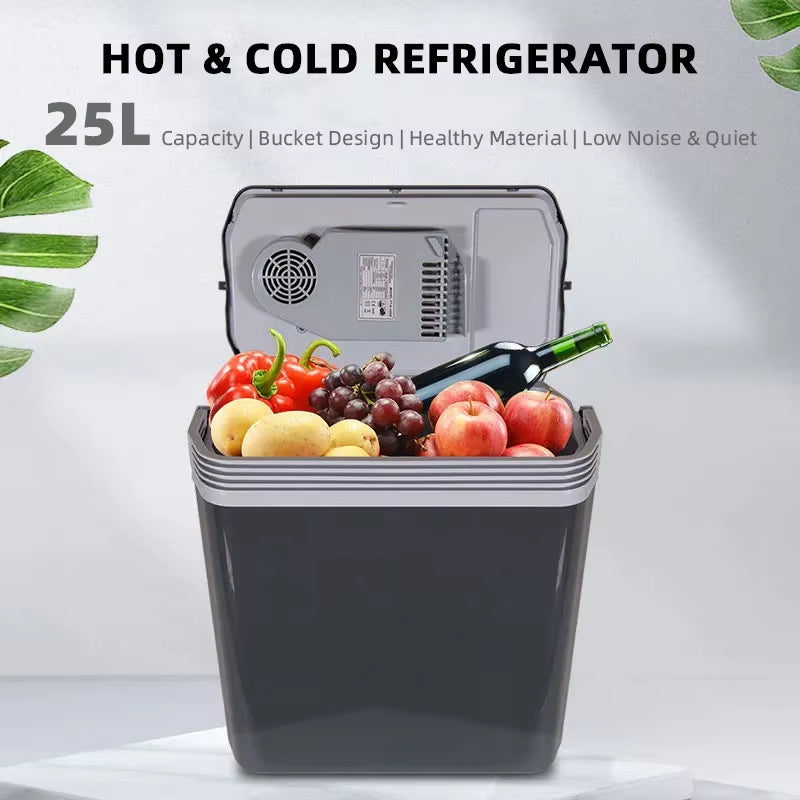 Yannice CAR Refrigerator Mini Portable Fridge 25L High-Capacity 12V 220 Vrefrigerator Machine Car Use Household Use Camping Use