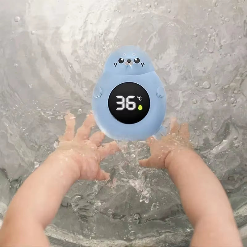 Baby Bath Thermometer Tub Temperature Monitor Hot Cold Water Resistant Temperature Warning Monitor Upgraded Sensor LED Display