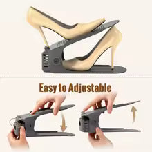 12Pcs Adjustable Shoe Organizer Shoe Support Rack, Space Saving Shoe-Shelf