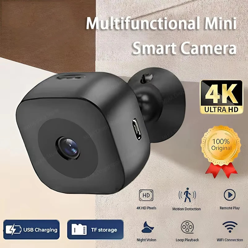 New 4K Mini Security Camera Full Color Night Vision High Definition Wifi Monitor Motion Detect Surveillance Waterproof 2025