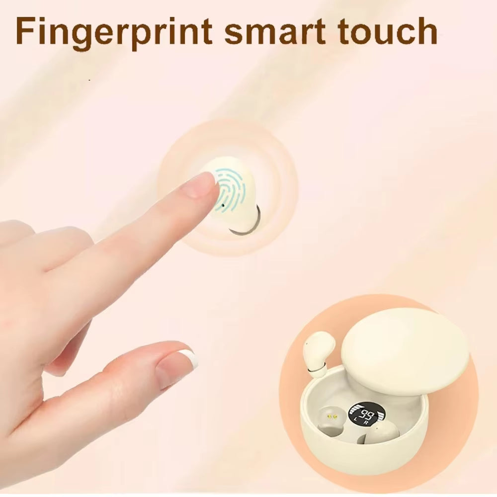 SK26 Bluetooth 5.4 Wireless Earphones Small Earbuds Sleeping Sport Invisible Headphones Bass Sound Quality Headset Sliding Cover