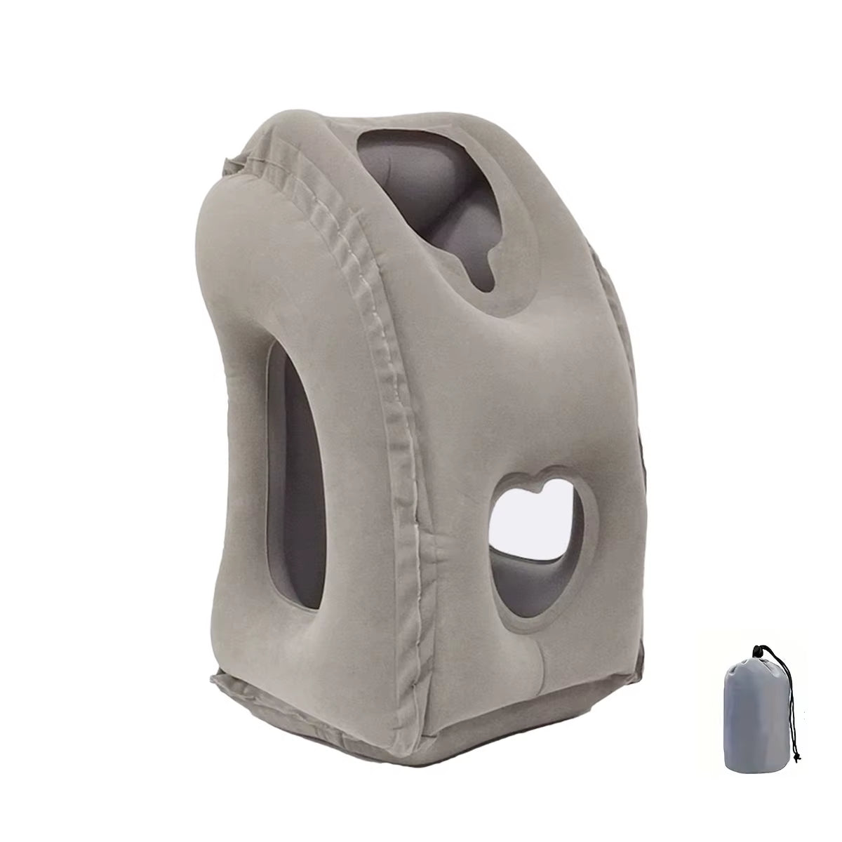 1Pc Compact Inflatable Neck Pillow, with Ergonomic Head Support and a Quick - Inflating Valve, Ideal for Flights, Car Rides