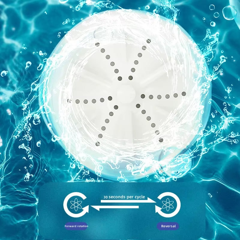 Mini Washing Machine USB Rotating Turbine Portable Washing Machine for Socks Underwear Wash Dishes for Travel Home Business Trip