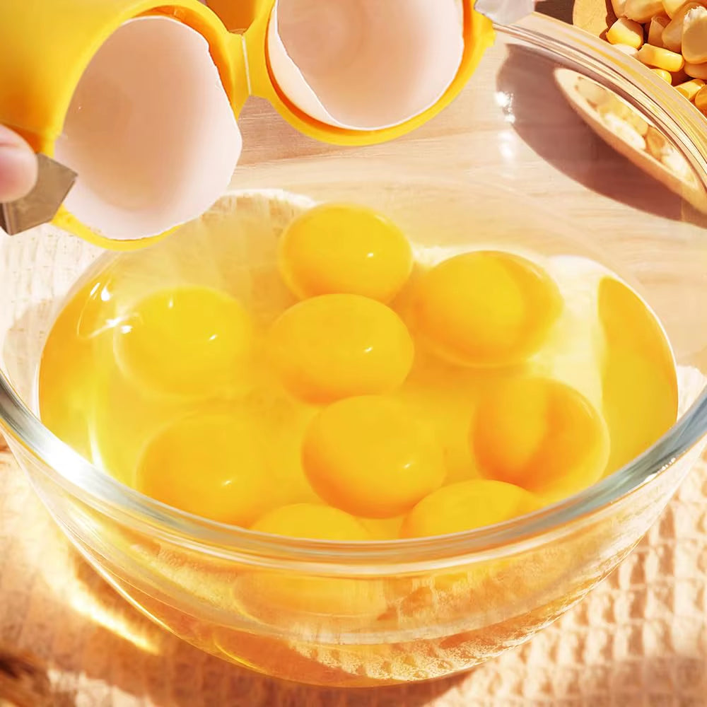 1/2Pcs Egg Shell Cutter Separator Portable Egg Opener Kitchen Gadget Egg Cracker with Egg White Separator for Baking and Cooking