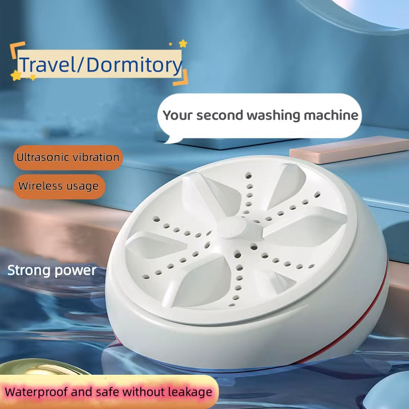 Mini Washing Machine USB Rotating Turbine Portable Washing Machine for Socks Underwear Wash Dishes for Travel Home Business Trip