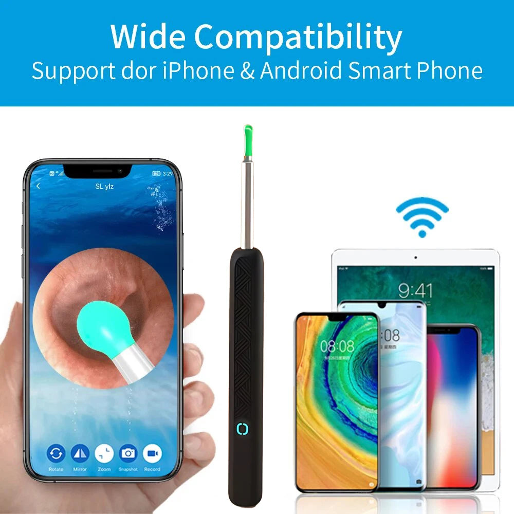 2026 Visual Ear Wax Cleaner with Camera Safe Earwax Removal Endoscope with Camera Luminous Otoscope Ear Cleaning Tools Ear Care